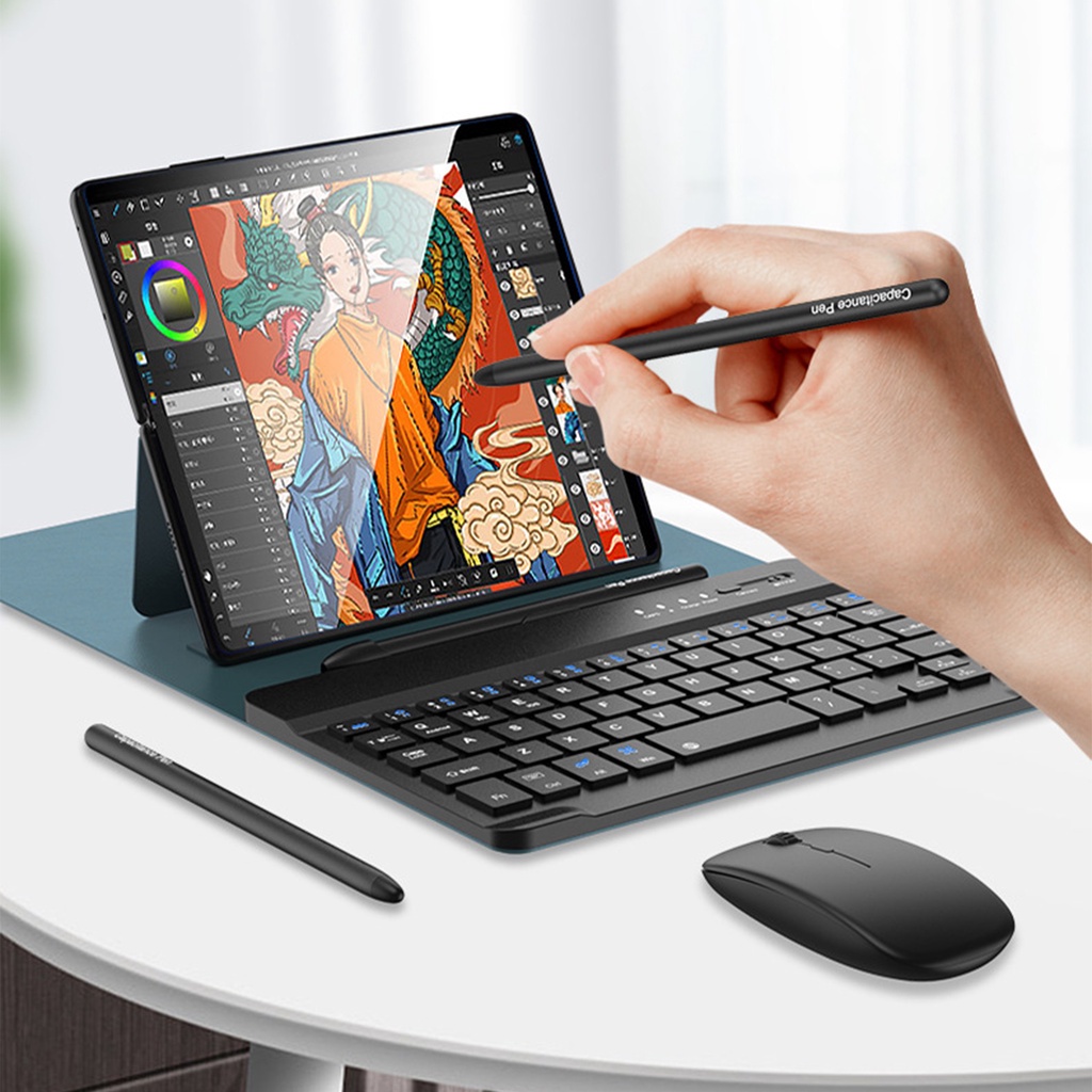 Leather Cover for Samsung Galaxy Z Fold 5/4/3/2 Keyboard Holster +Mouse