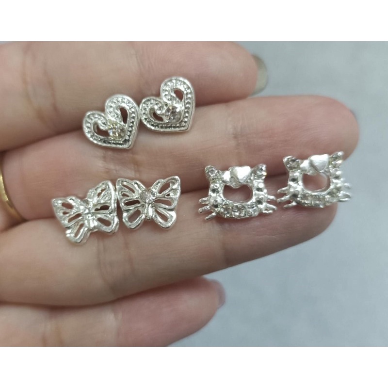 926 Silver Earrings Jewelry Set 3in1 2 sets types Shopee Philippines