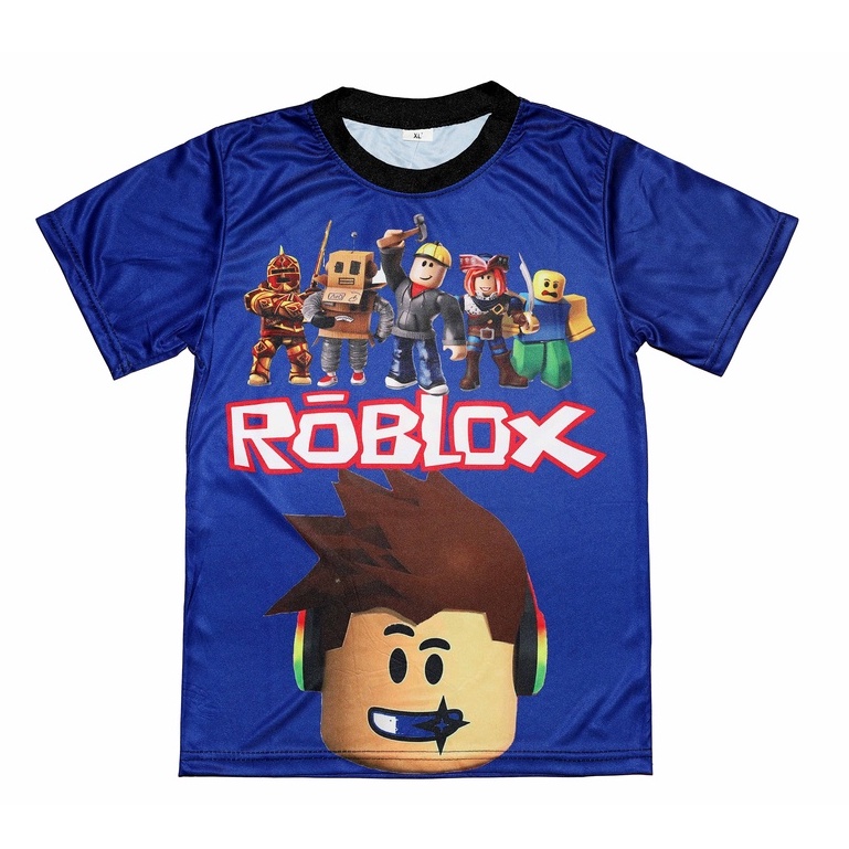 Roblox T-shirt for Kids Boys Game Cartoon Printed Sandbox Shirts ...