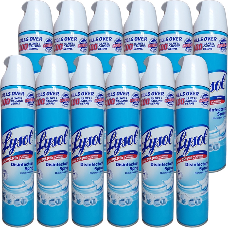 Cod Set Of 12 Lysol Crisp Linen Scent Disinfectant Spray 681ml 510 Grams Shopee Philippines 3245