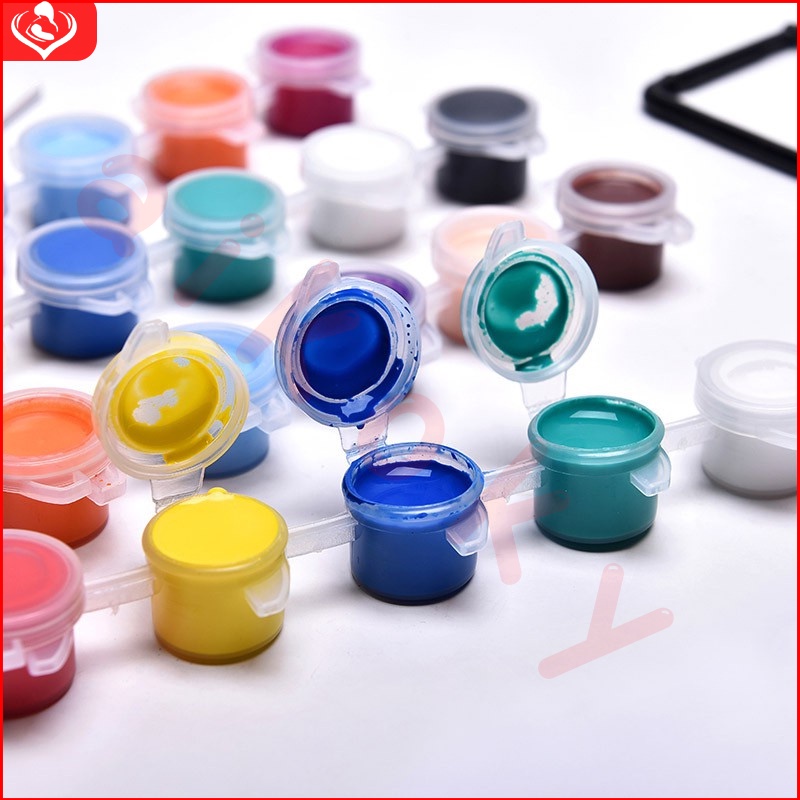 6/12 Colors Poster Paint Acrylic Paint With Brush Pen Watercolor