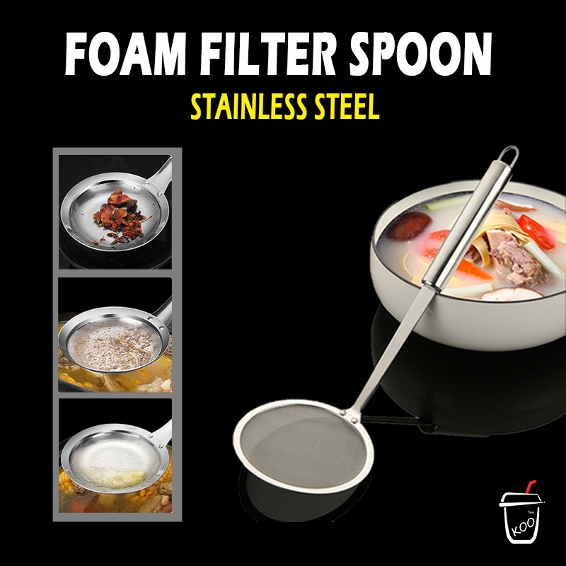 Stainless Steel Foam Filter Spoon/Oil Filter&Food Foam Strainer Spoon ...