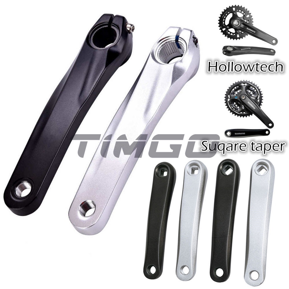 MTB Road Bike Crankset Square Taper Hollowtech Replacement Left Crank Arm Aluminum Alloy 170mm Compatible for Shimano