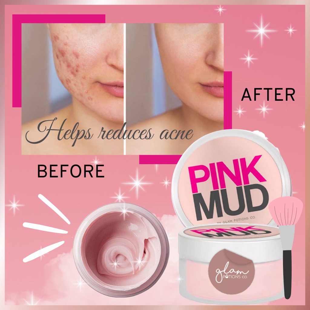 PINK MUD | Glam Pink Mud by Glam Potions Co. | Pink Clay Mud Face Mask ...