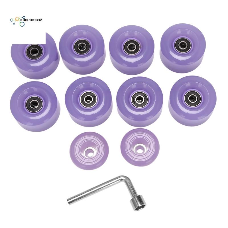 ┋Roller Skate Wheels with Bearings and Toe Stoppers,for Double Row ...
