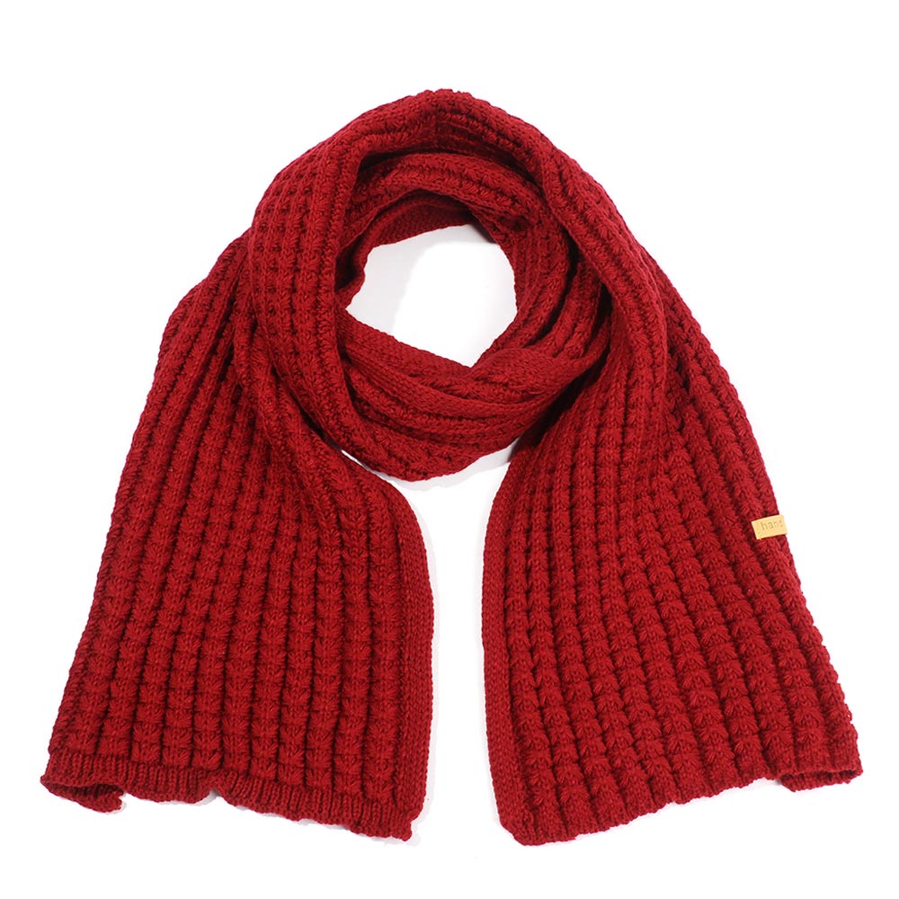 Women Knitted Scarf Female Solid Color Long Scarves Winter Warm ...