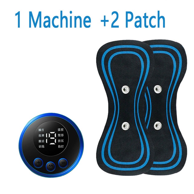 EMS Mini Electric Pulse Neck Masager LCD Display 8 Mode Cervical Massage  Patch Muscle Pain Relief Tool Portable Body Massager