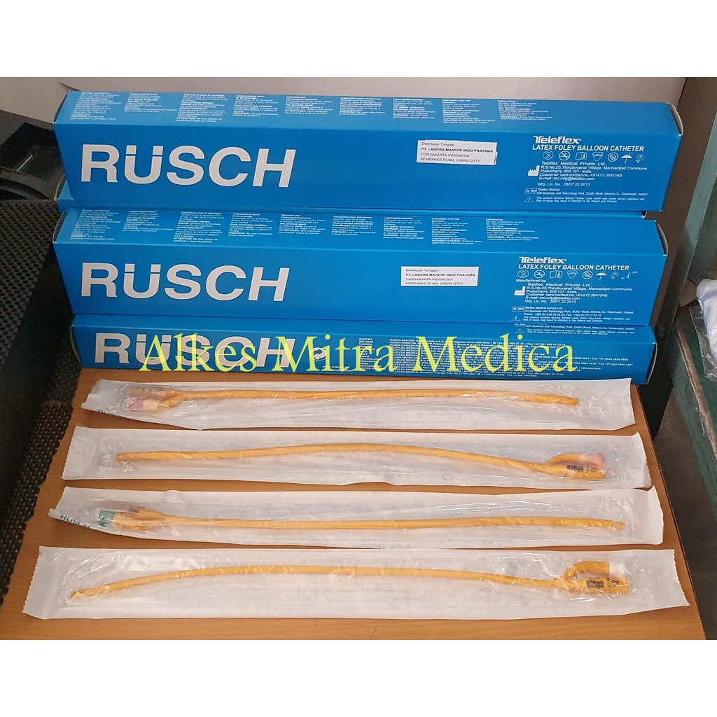 Rusch 2 way foley catheter size 12,14,16 & 18 Box Of 10 silkolatex