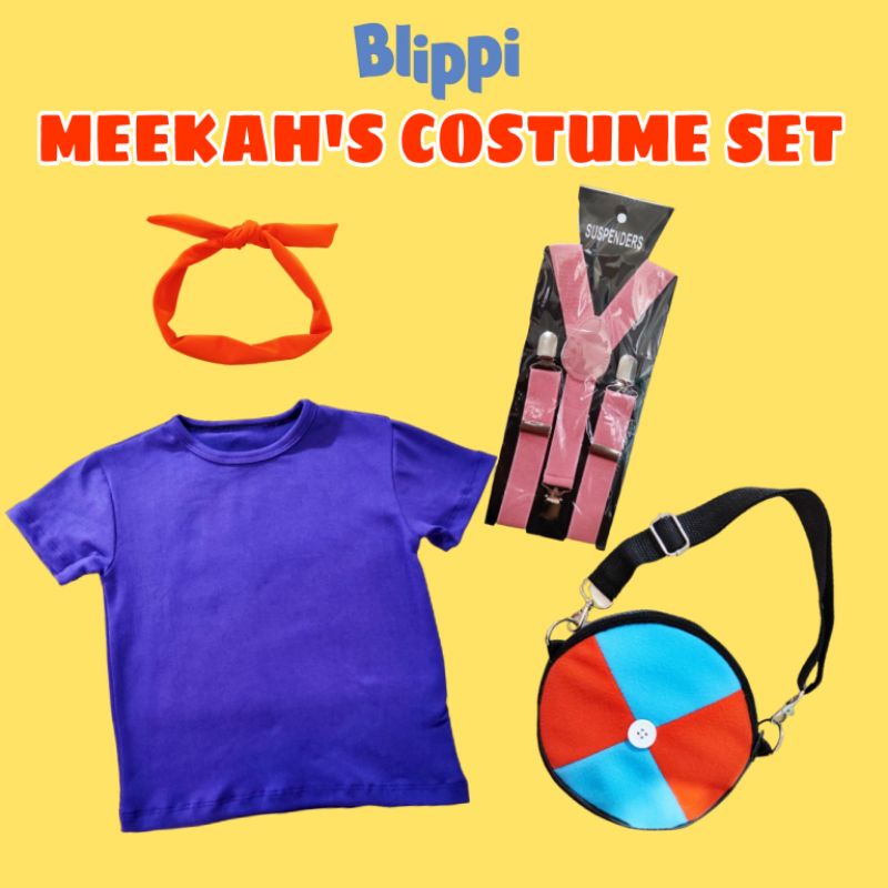 MEEKAH - BLiPPi KIDS/ADULT COSTUME SET Affordable (Violet Shirt/ Turban ...