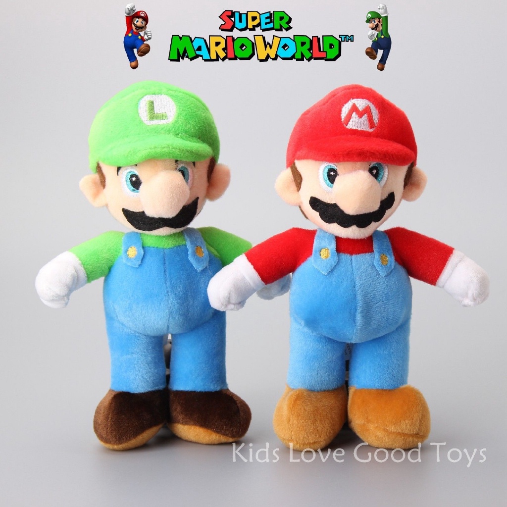 25cm Super Mario Bros. Mario and Luigi Plush Toy DOLL Xmas Kids