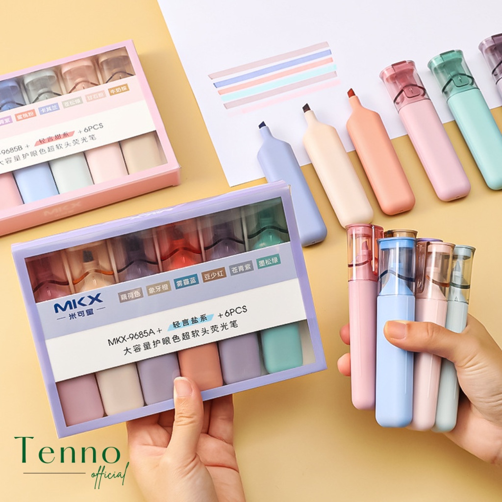 Tenno Stabilo Set of 6pcs Macaroon Color Soft Pastel Aesthetic ...