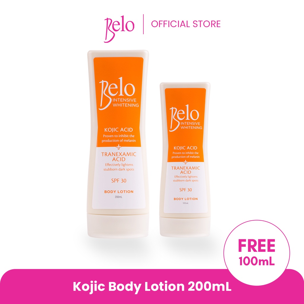 Belo Intensive Whitening Body Lotion 200mL + Free 100mL Shopee