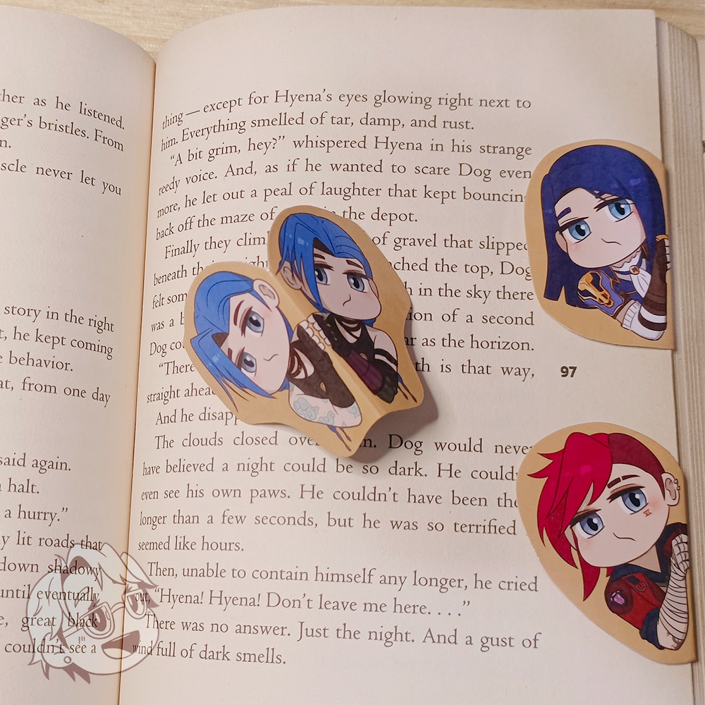 Arcane League of Legends Cartoon Game Cute Magnetic Bookmarks | Shopee ...