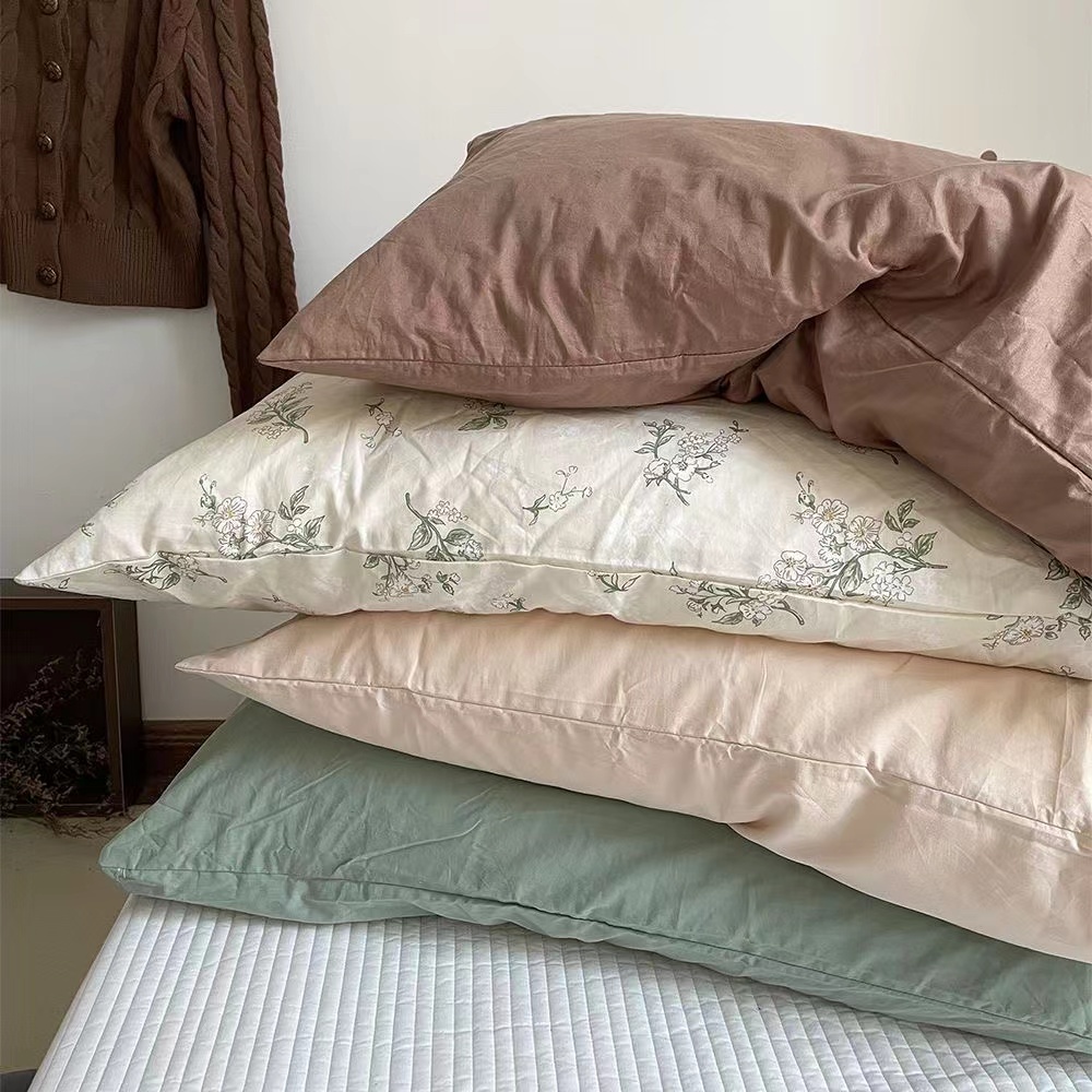 Korean Cotton Pillow Case INS style Plain Hotel Quality US higher than Canadian Quality