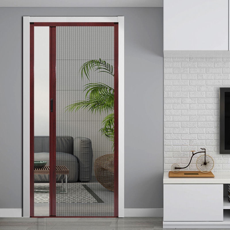 Customized Folding Sliding Screen Door Invisible Retractable Anti Mosquito Aluminum Alloy