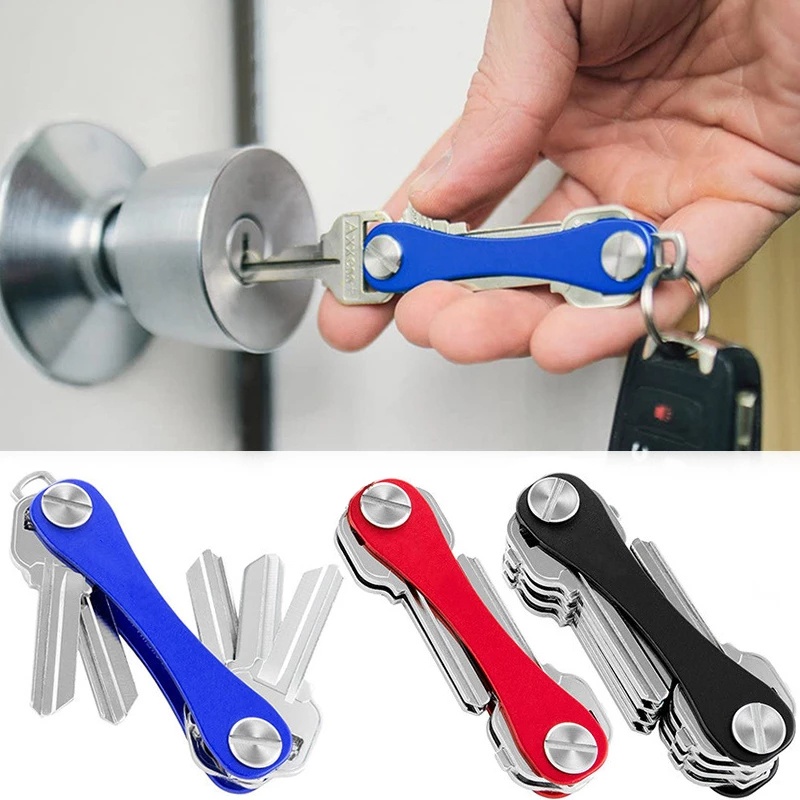 Smart Key Chain Wallet Metal Key Ring Box Compact Clip Storage /Outdoor ...