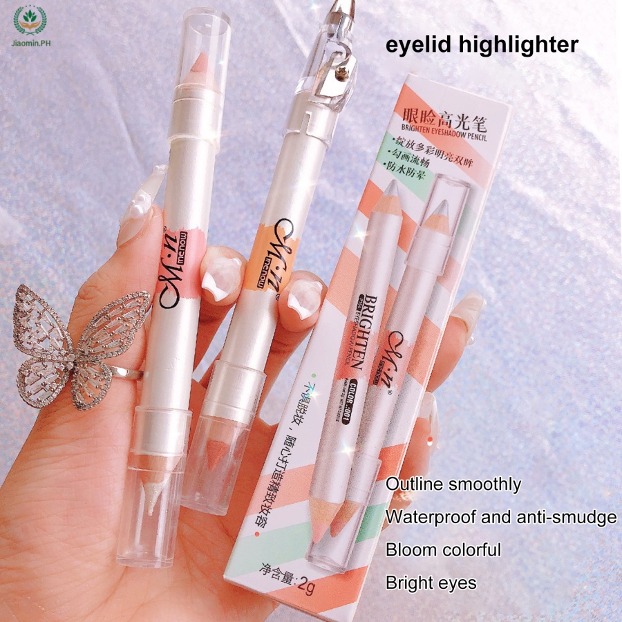 YJ Waterproof Double Ended Glitter Eyeshadow Pencil 2 Colors Shimmer ...