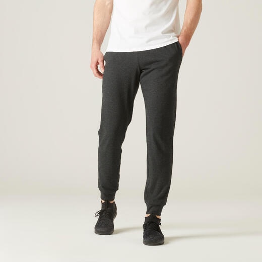 Decathlon Domyos Men's Pilates Jogging Long Pants Grey Bottoms 120 ...