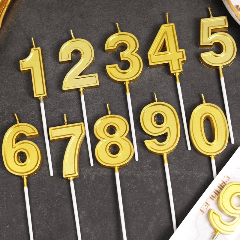 BIG NUMBER CANDLE GOLD NUMBER CANDLE CAKE CANDLE Shopee Philippines