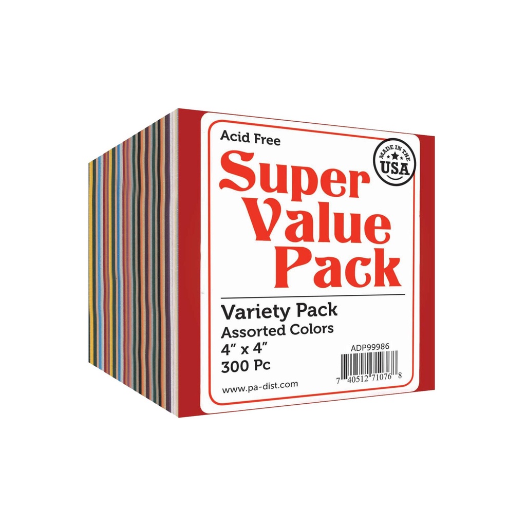 Paper Accents Assorted Colors Super Value Variety Pack 4