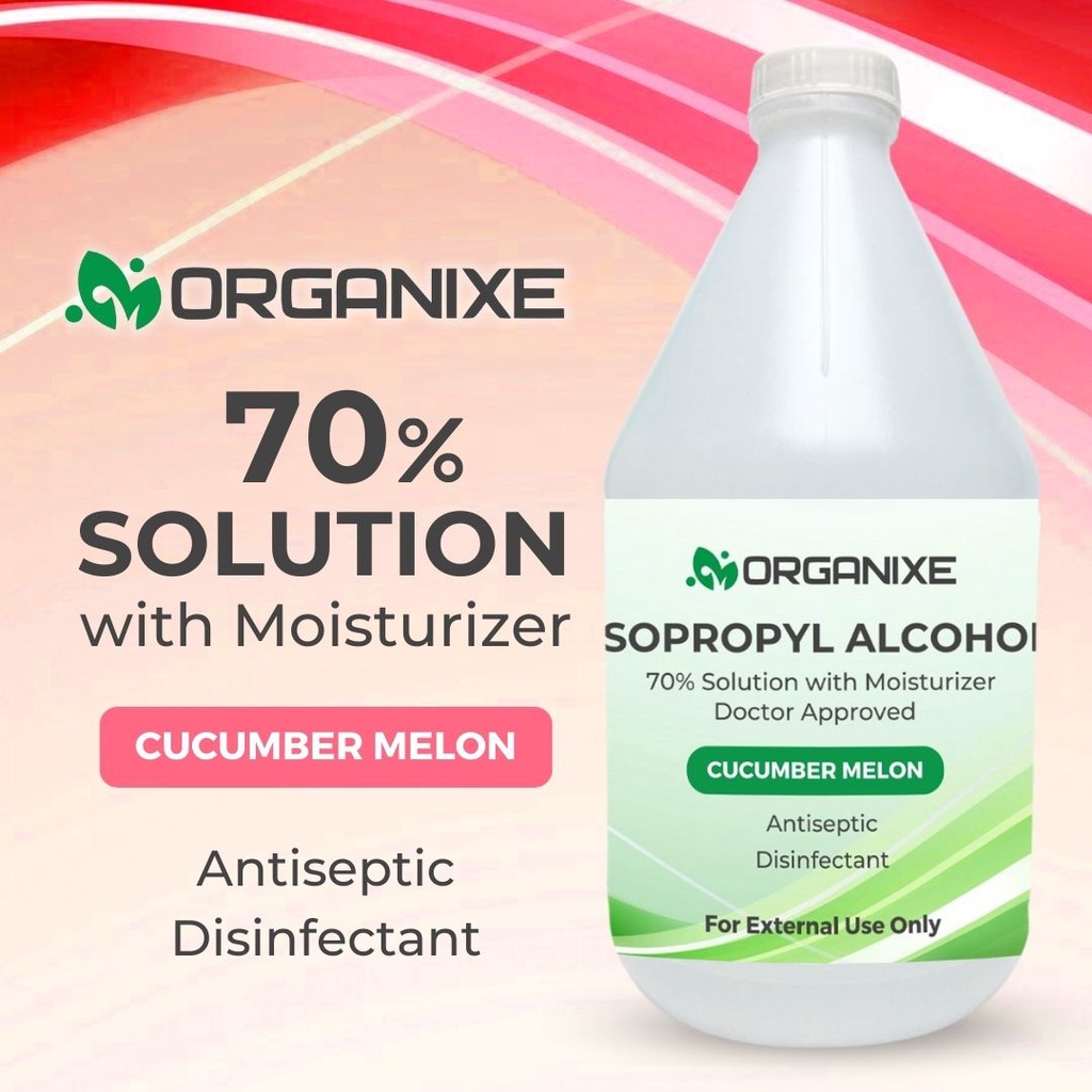 Organixe Isopropyl Rubbing Alcohol Half Gallon with Refreshing Cucumber