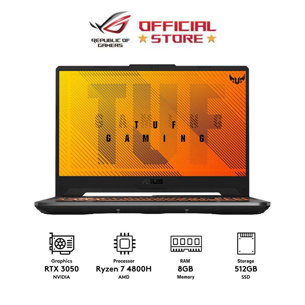 Asus TUF Gaming A15 FA506ICBHN120W 15.6" Ryzen 7 4800H 512GB+8GB SSD