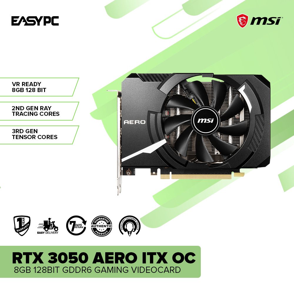 MSI GeForce RTX 3050 AERO ITX 8G OC グラフィックスボード VD7990