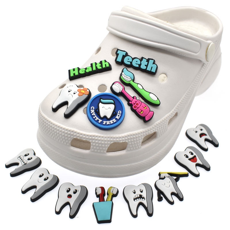 Cute Dentisit Crocs Jibbitz Medical Shoe Charms Toothbrush Jibits Charm