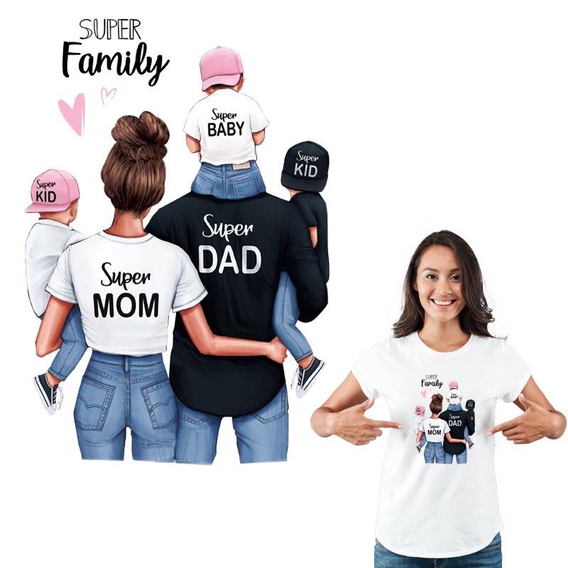 Clothing Badges Patches Super Family Clothes Sticker Diy Hoodies Heat ...
