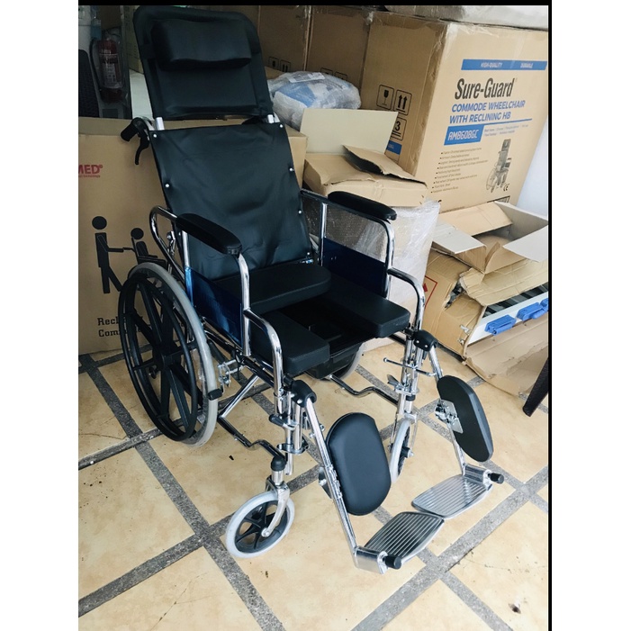 Brand new Reclining Commode Wheelchair Mags Type Commode Reclining
