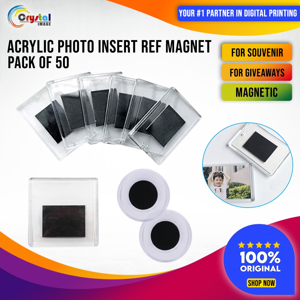 Acrylic Ref Magnet Photo Insert (50pcs) DIY Ref Magnet K59 | K65 | K57 ...