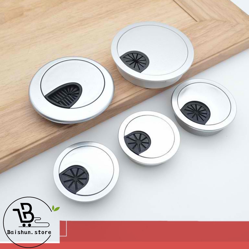 BAISHUN COD Computer Desk Table Grommets Cable Wire Hole Cover Computer ...