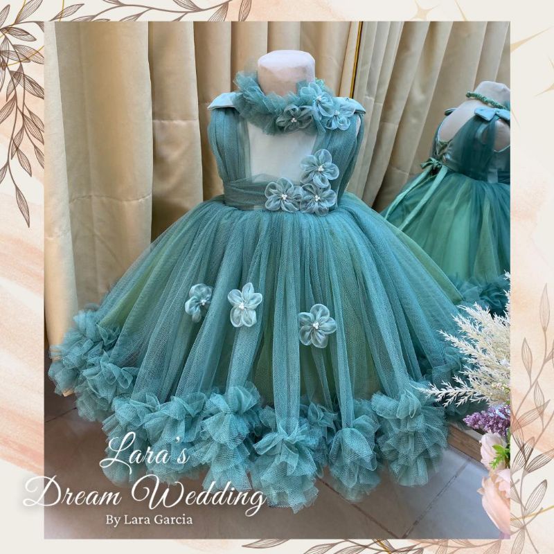 INFINITY FLOWER KIDS TRENDY RAFFLES BIRTHDAY PICTORIAL ABAY GOWNS ...