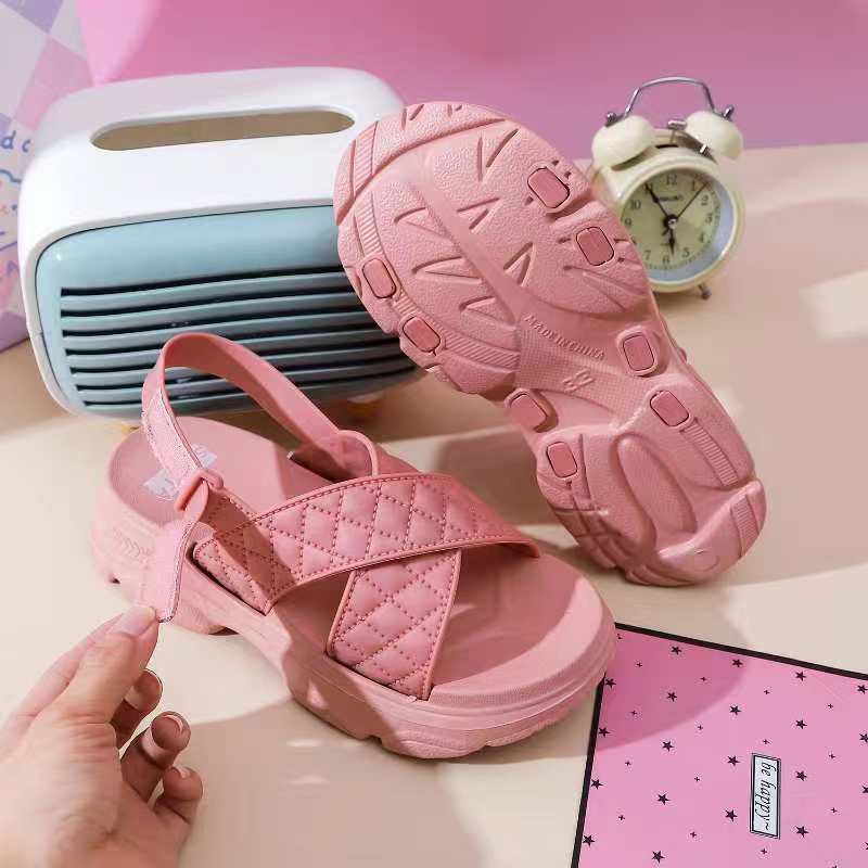 New Kids Girl Fashion Sandal Fitflop Wedge Slipper Sandal Cross Design