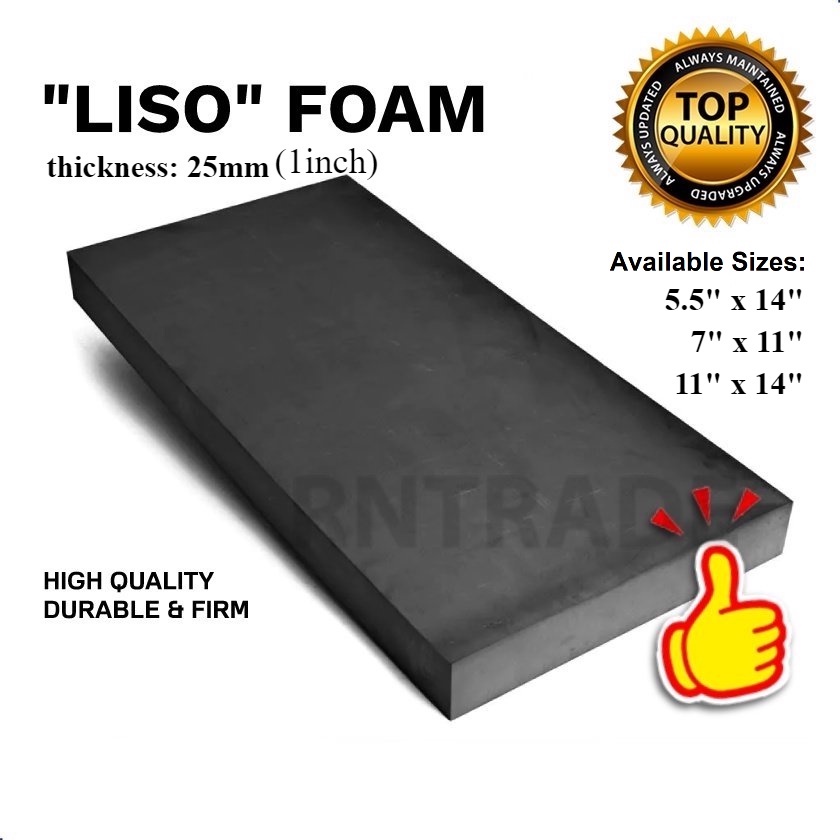 25mm 1 inch EVA Rubber Sheet Liso Foam Black DIY Crafts, Cushion