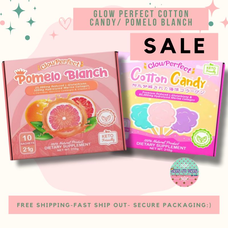 Glow Perfect Cotton Candy Collagen Drink Hydrolized Marine Collagen