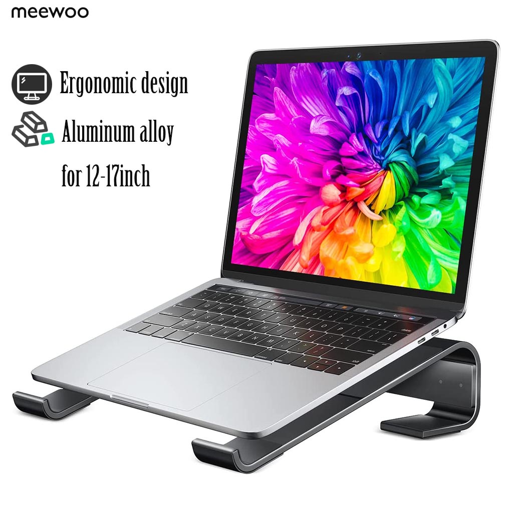 Meewoo Laptop Stand Aluminum Alloy Laptop Riser Ventilated Ergonomic ...