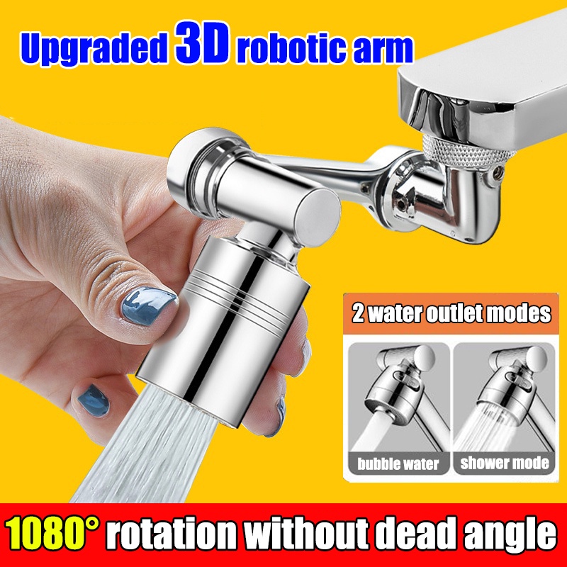 thumbnail image 2 of ORCHOLO 1080Free Rotating Faucet Extender, Universal Swivel Robotic Arm Swivel Extension Faucet 2 of 9