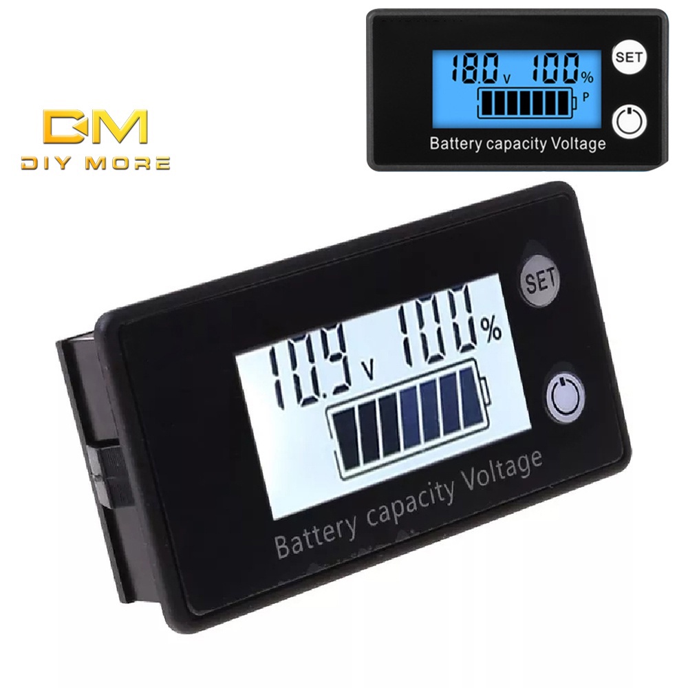 Diymore 6133a Lcd Voltage And Electric Quantity Two Wire 8 100v Digital Voltmeter Display Meter 