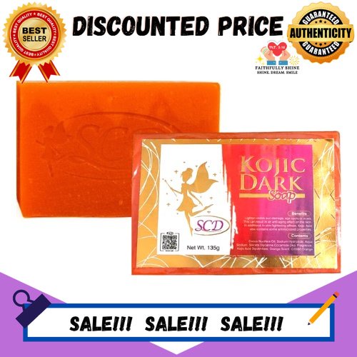 SCD Kojic Dark Soap Whitening Kojic Soap Orange Soap 135g | Shopee ...