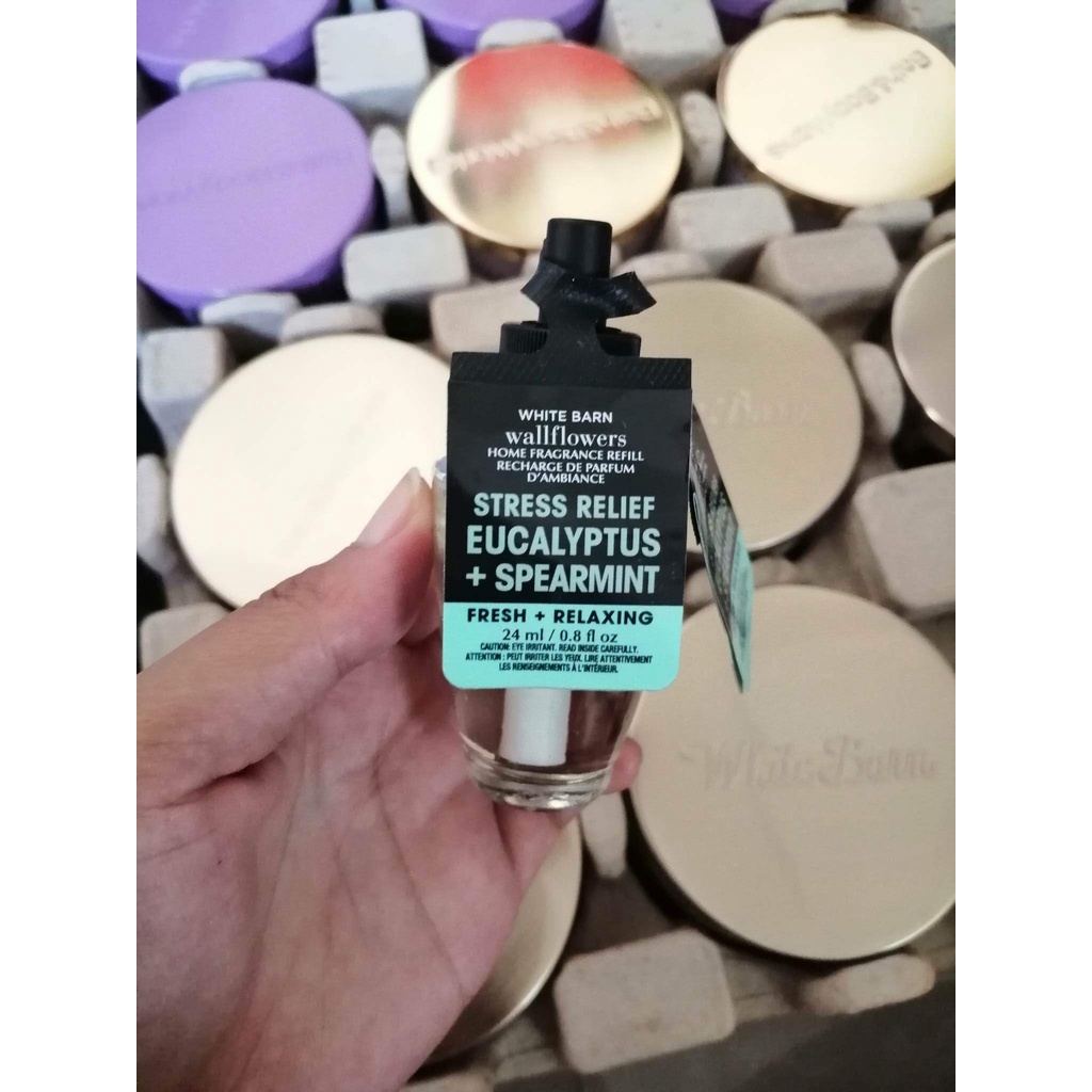 BBW STRESS RELIEF SPEARMINT EUCALYPTUS WALLFLOWER REFILL Shopee