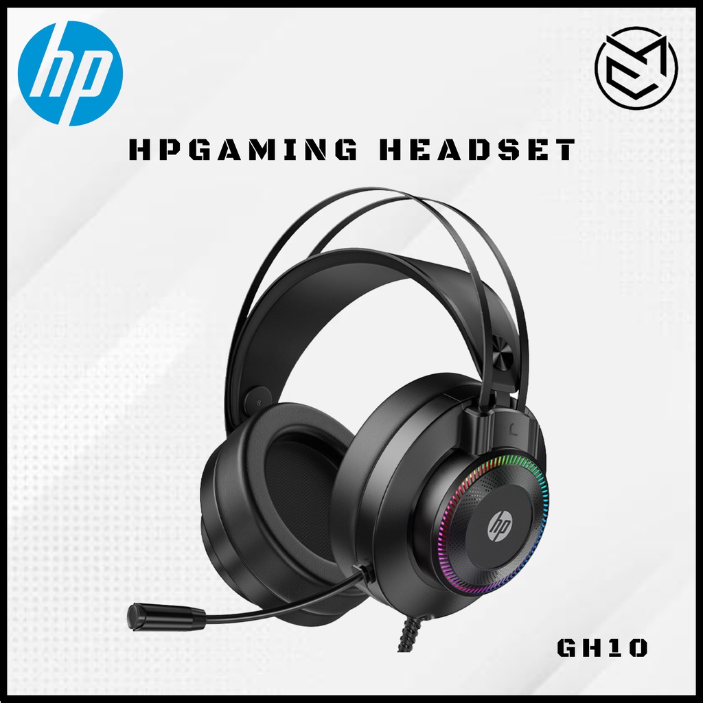 HP GH10 Gaming Headset 50mm Unit 360 Stereo Effect LED Colorful Light ...