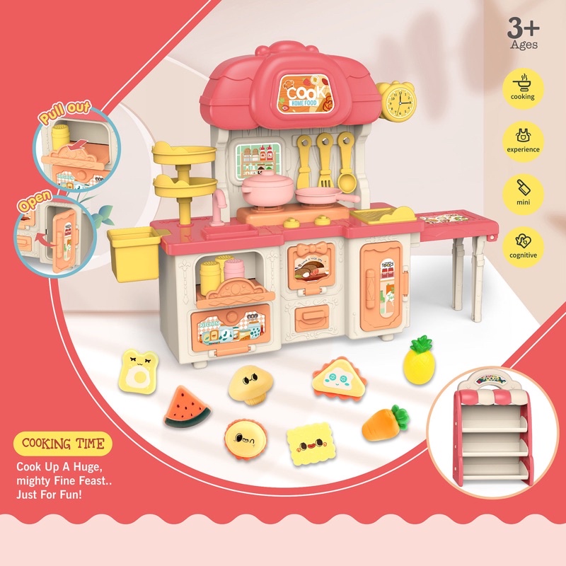 HOT children play house kitchen toy girl cooking kitchen utensils