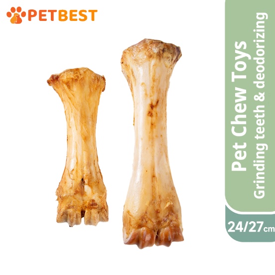 PETBEST Extra Large Dog Treats Dog Chews Toy Cowhide Bones Pet Tooth Grinding Stick Dental bone