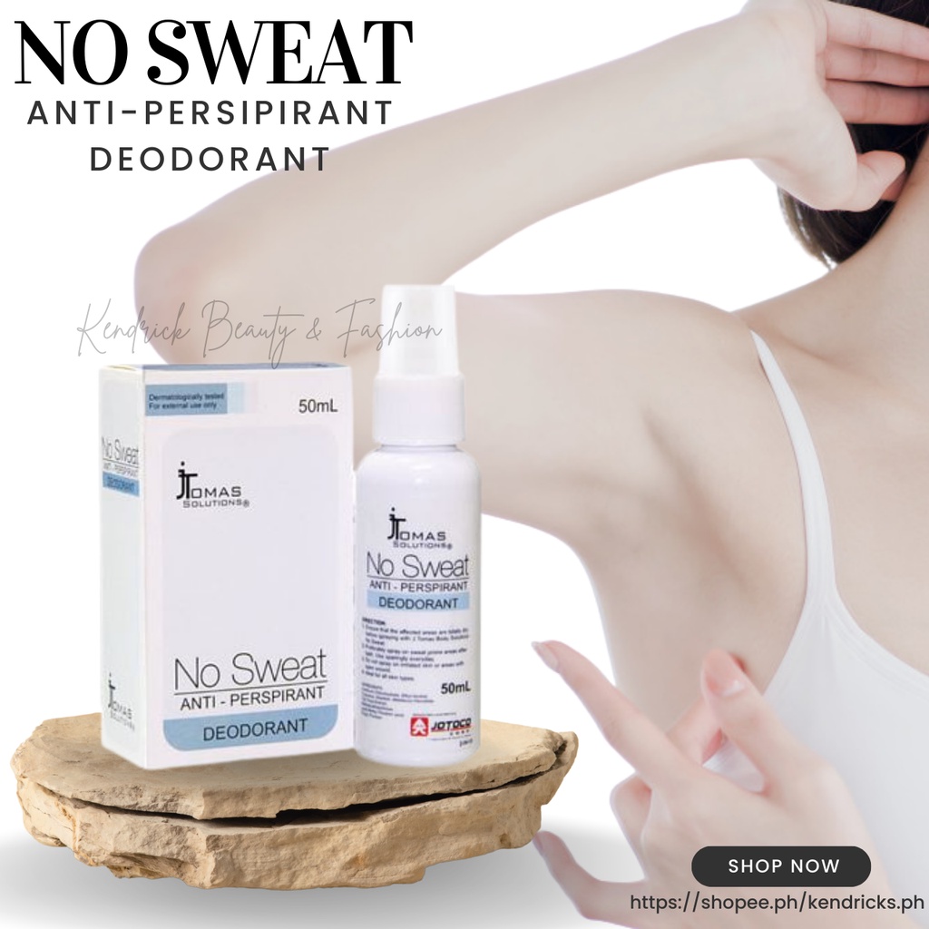 JTOMAS NO SWEAT ANTIPERSPIRANT DEODORANT for sweating armpits, hands