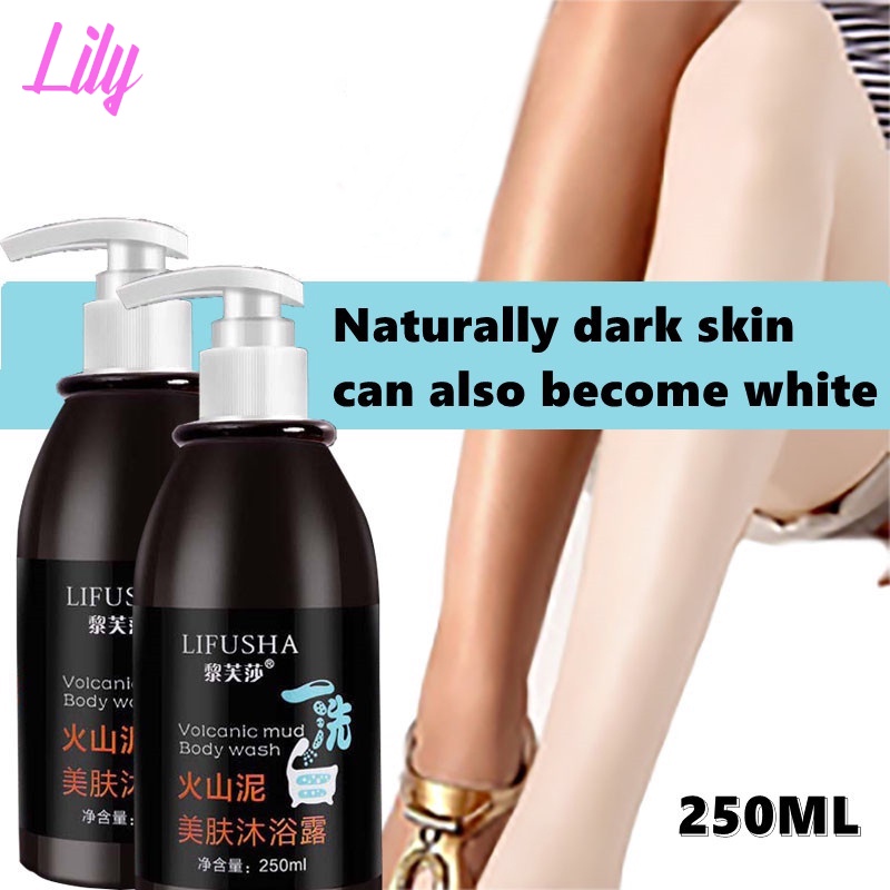 Lily Volcanic Mud Body Wash Whitening Shower Gel exfoliate whitening