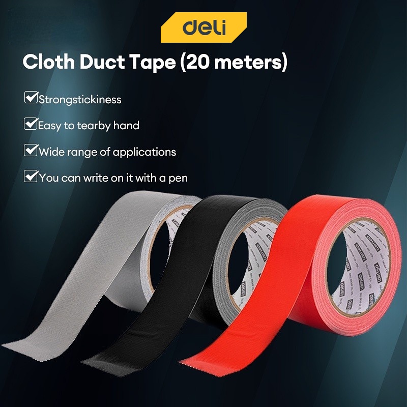 Deli 10/20M Cloth Duct Tape Waterproof Strong Binding Tape