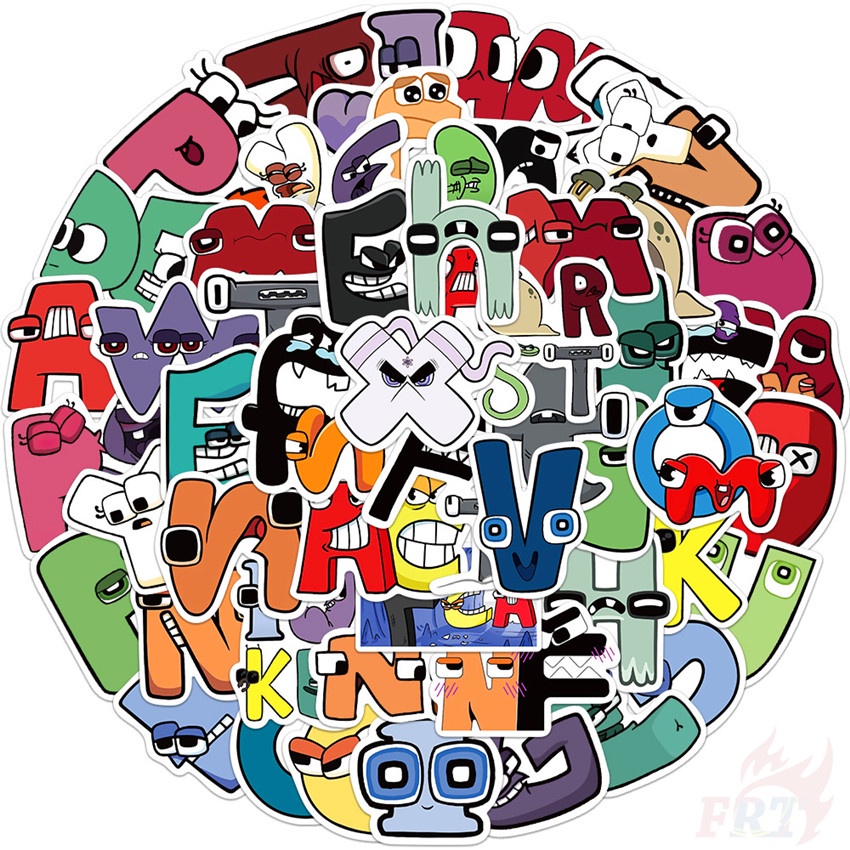 50Pcs/Set Alphabet Lore Series 01 Stickers Waterproof DIY Fashion ...