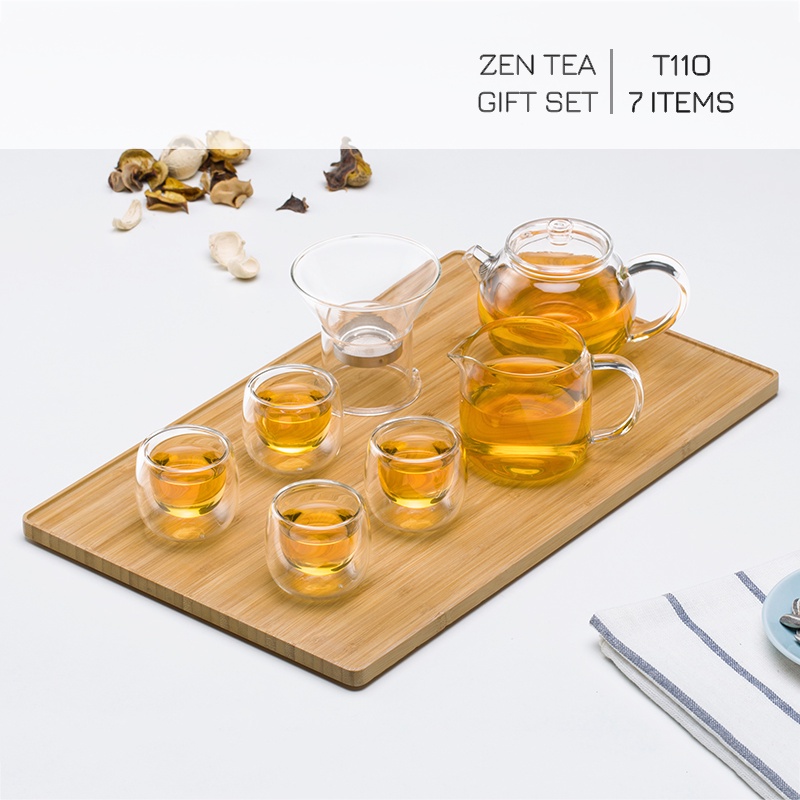 Heat-resistant glass Tea ceremony Tea set T110 (250ml) - Zen Tea ...
