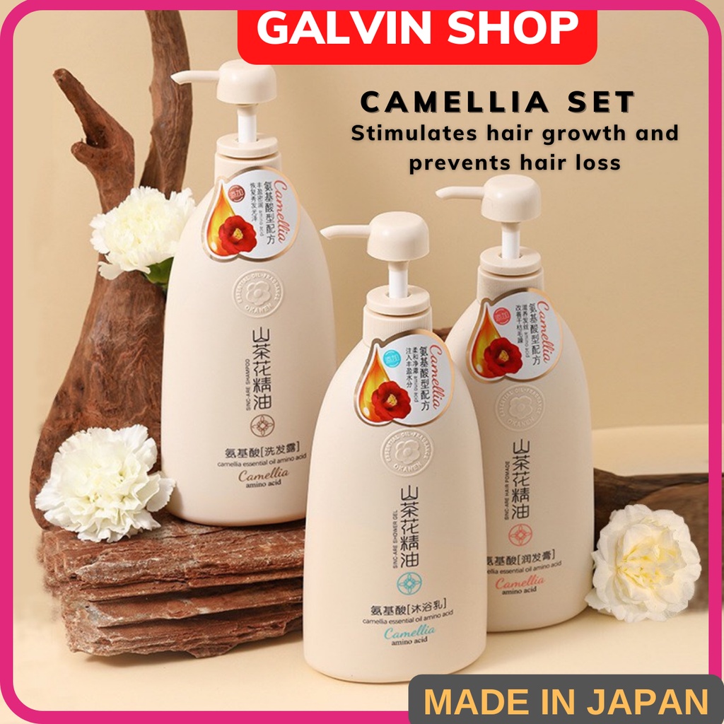 CAMELLIA Japanese shampoo Japanese hair growth shampoo Japanese camellia shampoo 650ml Shopee